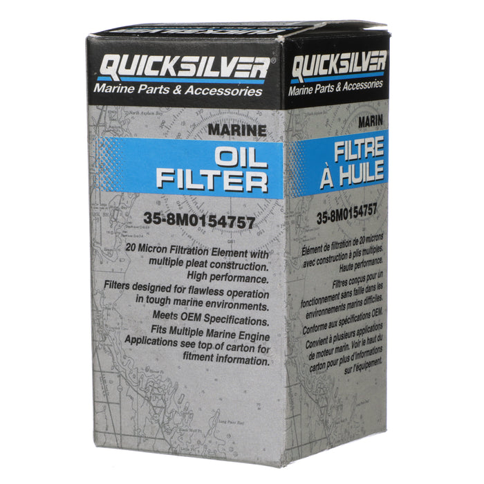 Quicksilver 8M0154757 20 Micron Oil Filter for Various Marine Engines