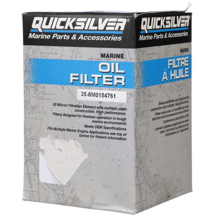 Quicksilver 8M0154761 20 Micron Oil Filter for Various Marine Engines