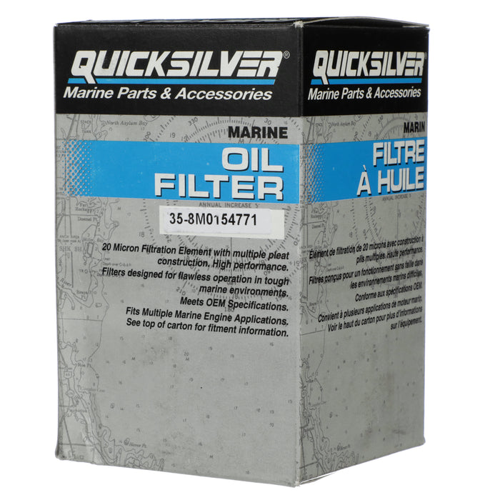 Quicksilver 8M0154771 20 Micron Oil Filter for Various Marine Engines