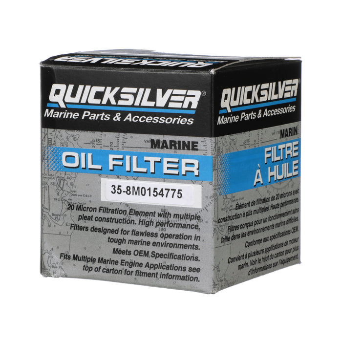 Quicksilver 8M0154775 20 Micron Oil Filter for Various Marine Engines