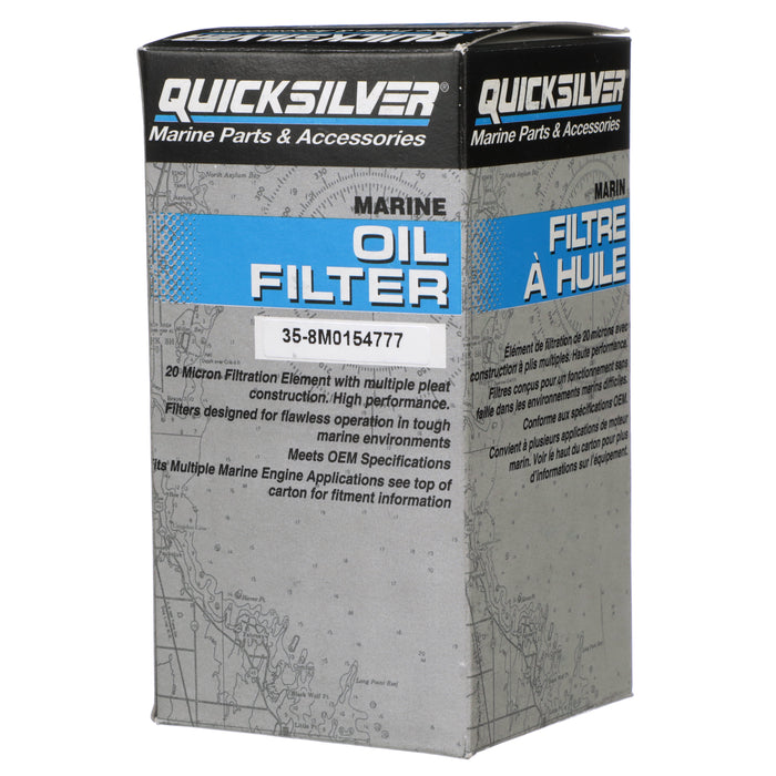 Quicksilver 8M0154777 20 Micron Oil Filter for Various Marine Engines