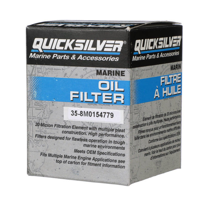 Quicksilver 8M0154779 20 Micron Oil Filter for Select Honda 75-250hp Outboards