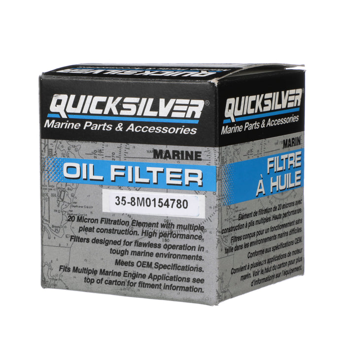 Quicksilver 8M0154780 20 Micron Oil Filter for Various Marine Engines