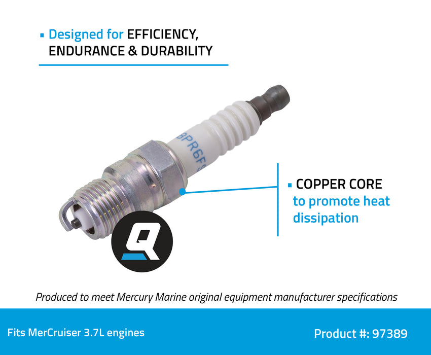 Quicksilver 97389 NGK BPR6FS Standard Spark Plug, 1-Pack