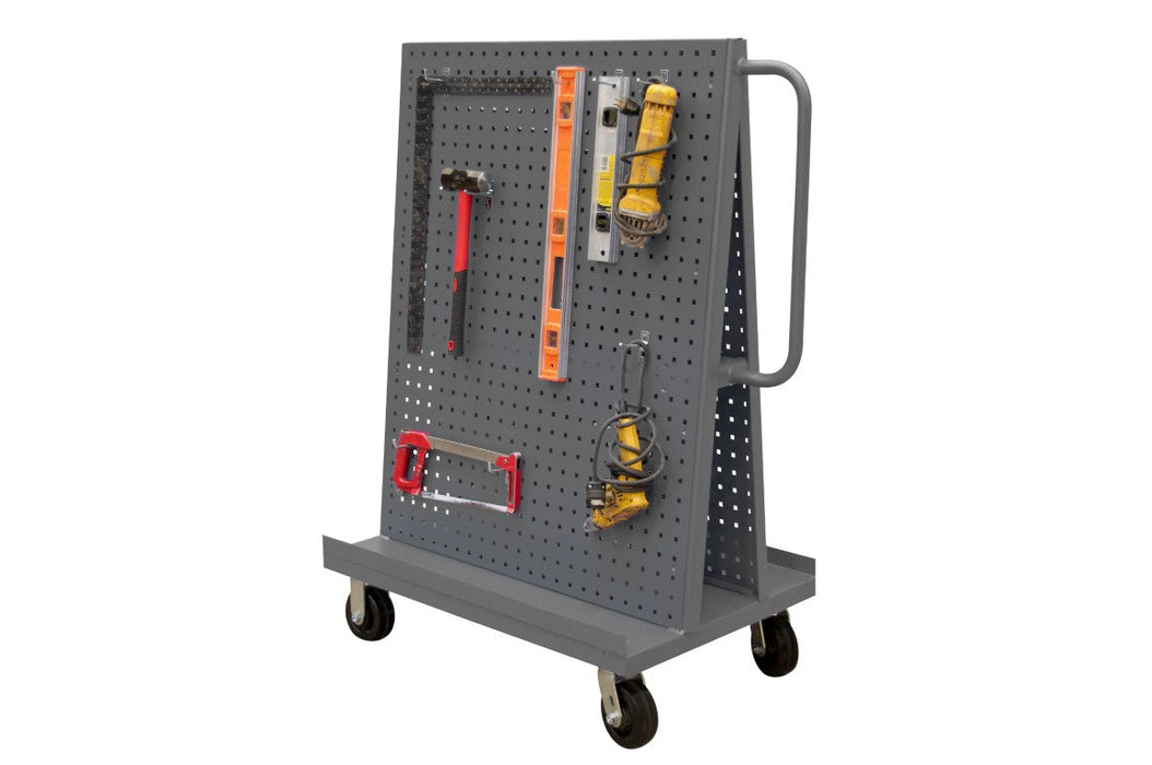 AF-243652-PBS60-5PH-95 A-Frame Truck, Pegboard Panels, Gray
