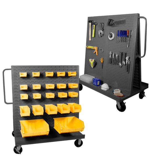 AF-3048-PBLP-95 A-Frame Truck, Louvered, Pegboard, Gray