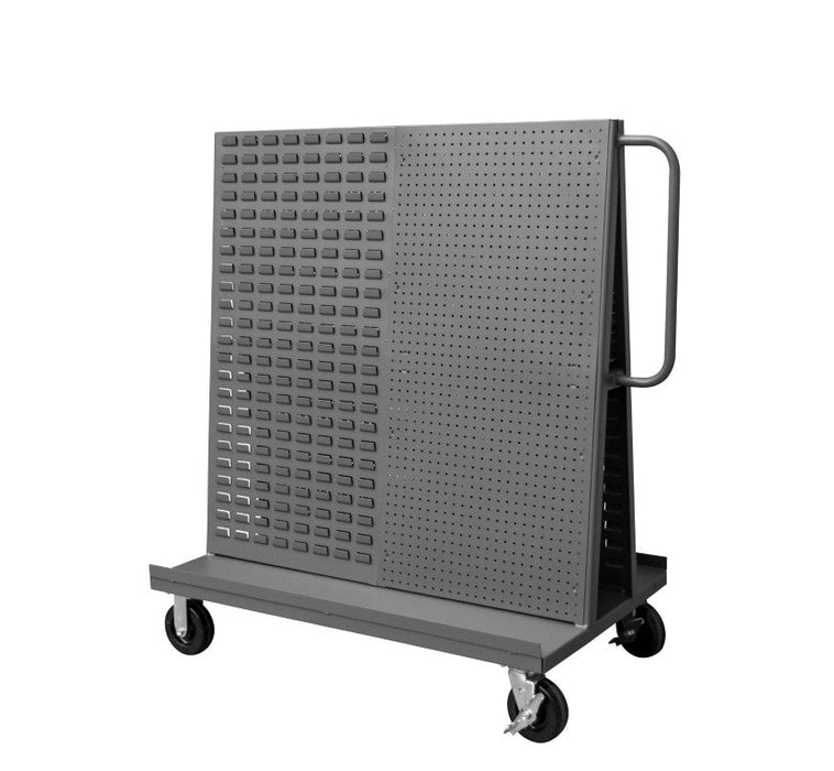 AF-3048-PBLP-BS-95 A-Frame Truck, Louvered, Pegboard, Gray