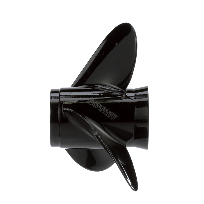 Quicksilver Black Diamond 3-Blade Aluminum Propeller, 11.3" Diameter x 10" Pitch, Right Hand Rotation