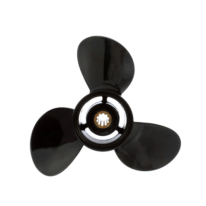 Quicksilver Black Diamond 3-Blade Aluminum Propeller, 10" Diameter x 8" Pitch, Right Hand Rotation