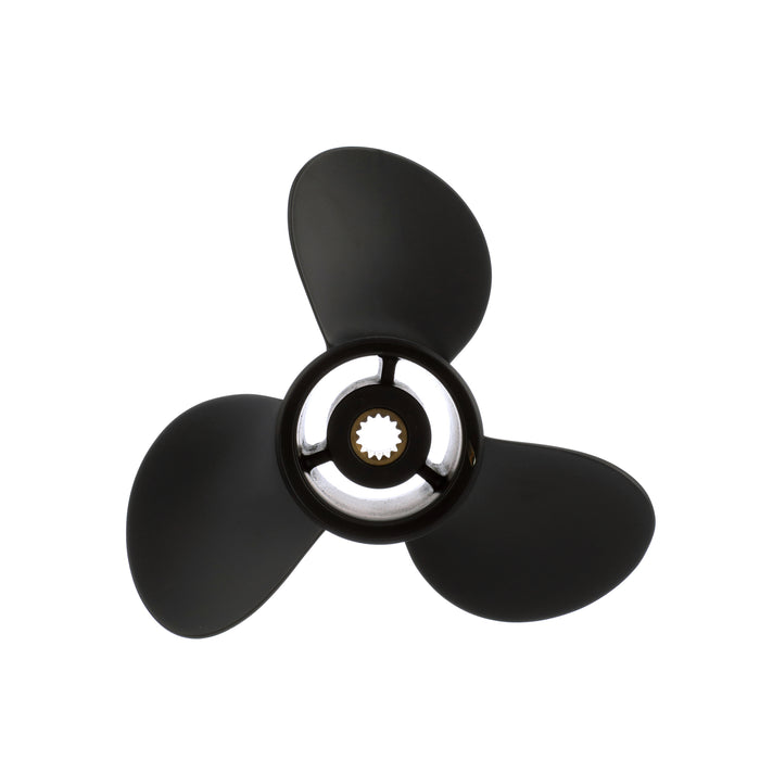 Quicksilver Black Diamond 3-Blade Aluminum Propeller, 10" Diameter x 13" Pitch, Right Hand Rotation