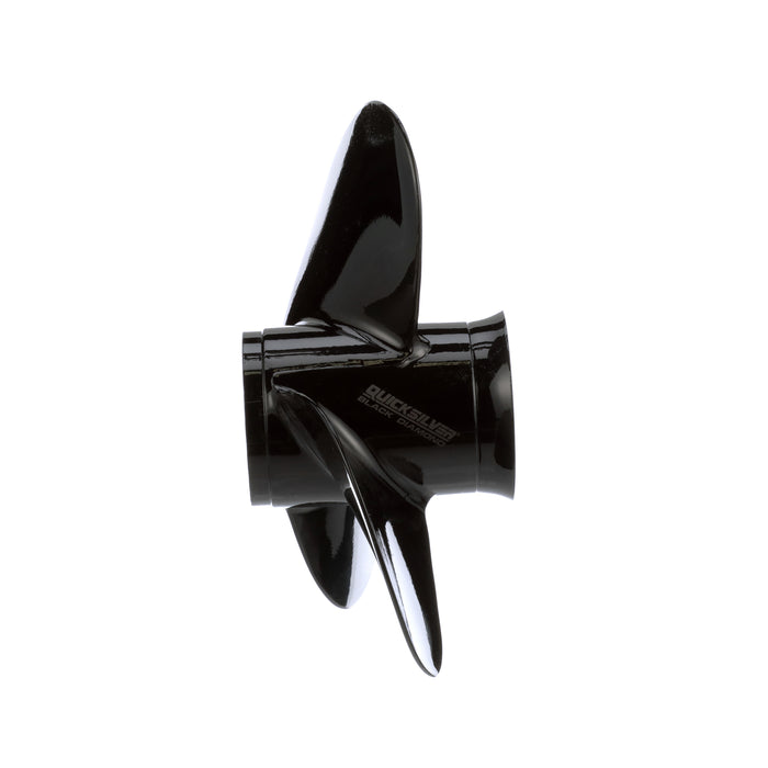 Quicksilver Black Diamond 3-Blade Aluminum Propeller, 13.25" Diameter x 17" Pitch, Right Hand Rotation