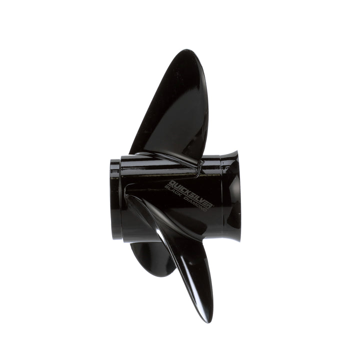 Quicksilver Black Diamond 3-Blade Aluminum Propeller, 13.25" Diameter x 17" Pitch, Right Hand Rotation