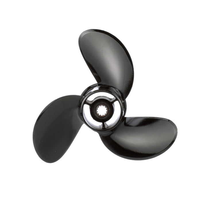 Quicksilver Black Diamond 3-Blade Aluminum Propeller, 8.9" Diameter x 8.5" Pitch, Right Hand Rotation
