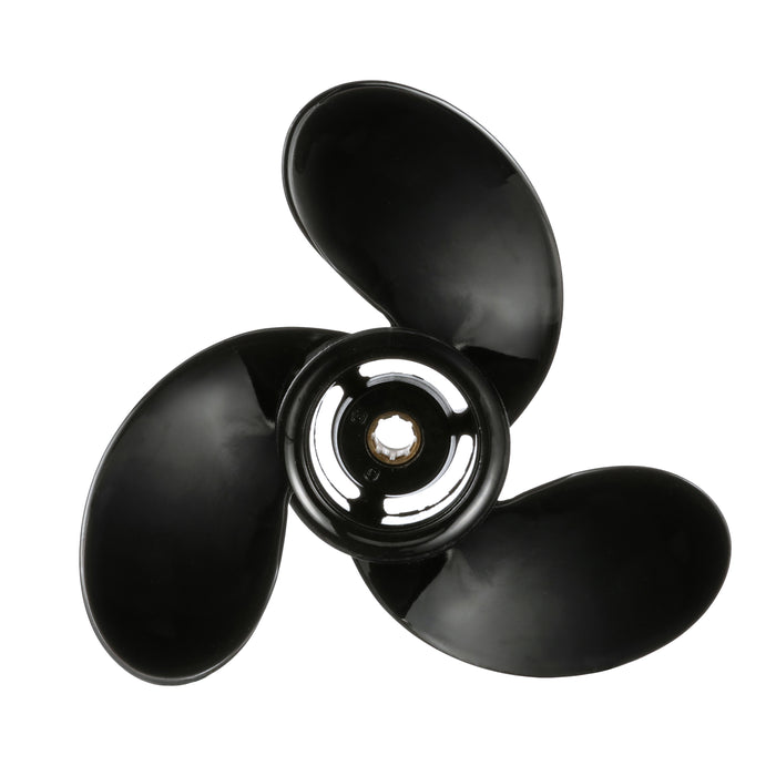 Quicksilver Black Diamond 3-Blade Aluminum Propeller, 9" Diameter x 9" Pitch, Right Hand Rotation