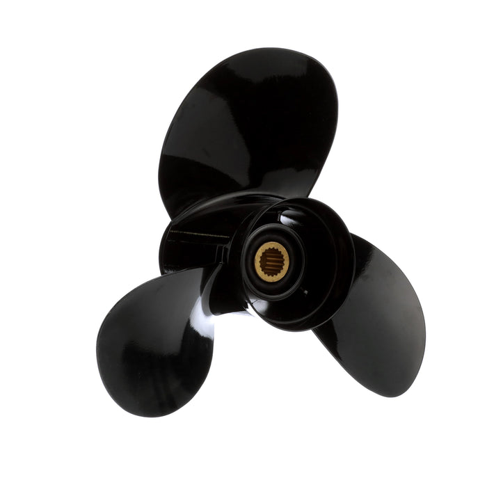 Quicksilver Black Diamond Bravo Two Propeller Black Finish, 18.75" Diameter x 17" Pitch, Left Hand Rotation