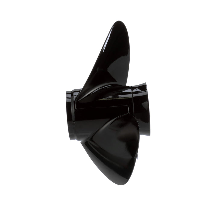 Quicksilver Black Diamond Bravo Two Propeller Black Finish, 19.25" Diameter x 15" Pitch, Left Hand Rotation