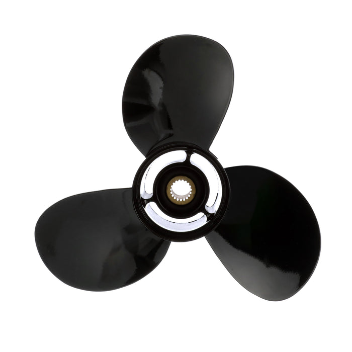 Quicksilver Black Diamond Bravo Two Propeller Black Finish, 18.75" Diameter x 17" Pitch, Left Hand Rotation