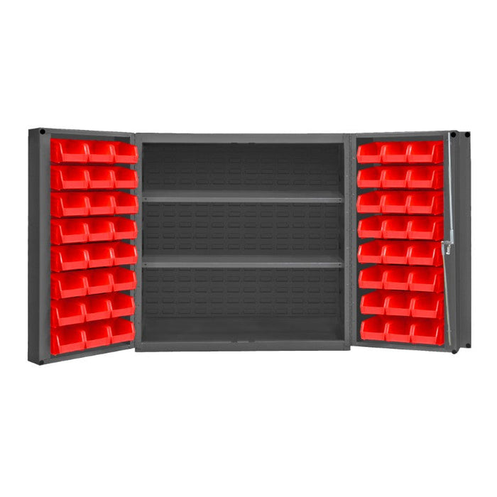 DC-243636-48-2S-1795 Cabinet, 2 Shelves, 48 Red Bins