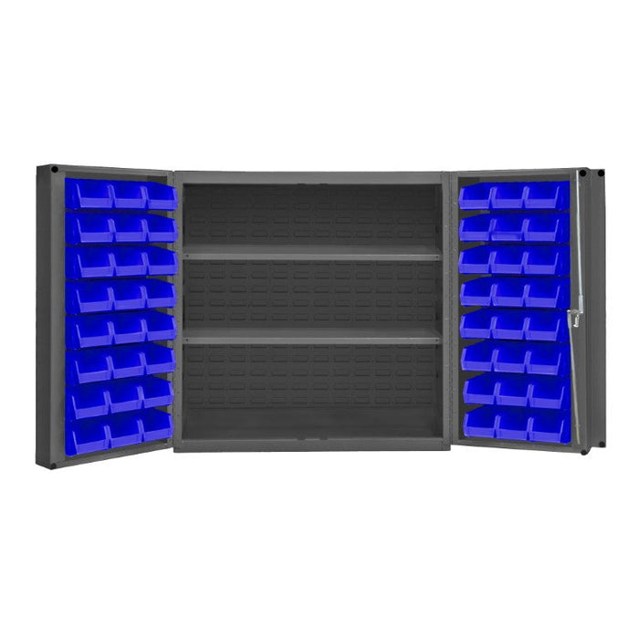 DC-243636-48-2S-5295 Cabinet, 2 Shelves, 48 Blue Bins