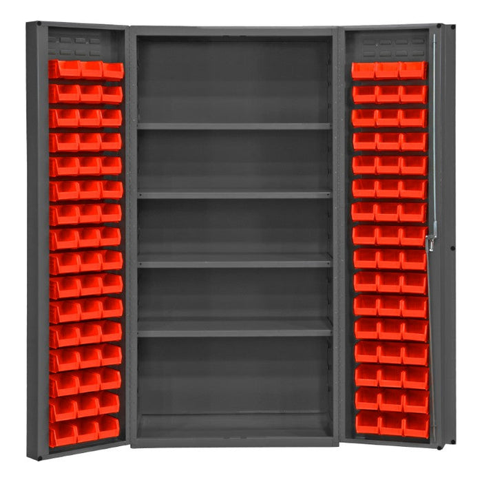 DC-DLP-96-4S-1795 Cabinet, 4 Shelves, 96 Red Bins