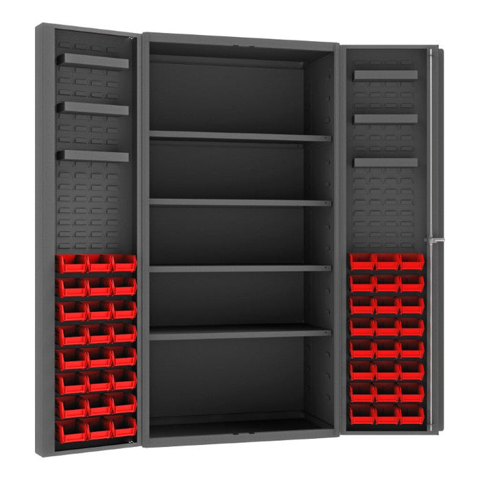 DC36-48-4S6DS-1795 Cabinet, 4 Shelves, 48 Red Bins
