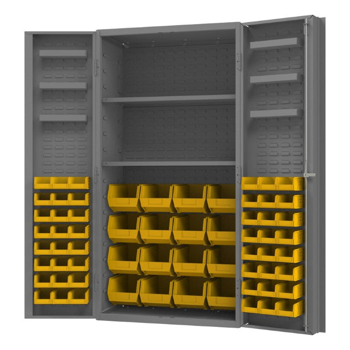 DC36-642S6DS-95 Cabinet, 2 Shelves, 64 Yellow Bins