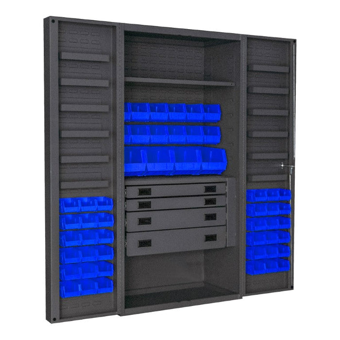 DCBDLP524RDR-5295 4 Drawer Cabinet, 2 Shelves, 52 Bins