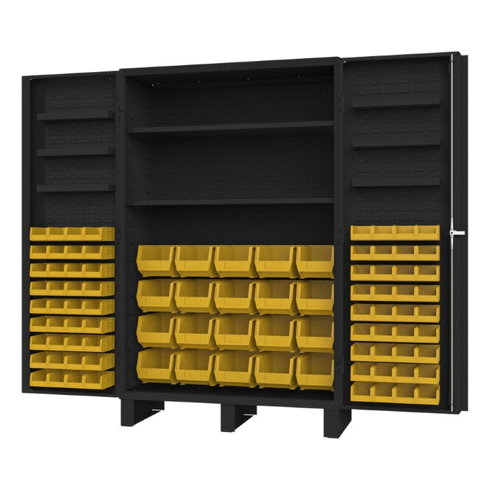 DCL48-842S6DS-08T Cabinet, 2 Shelves, 84 Yellow Bins