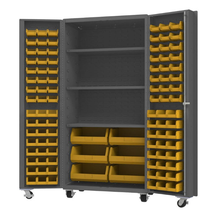 DCM36-BDLP-102-3S-95 Mobile Cabinet, 102 Bins, 3 shelves