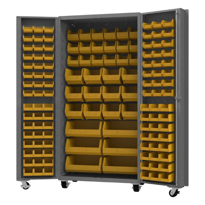 DCM36-BDLP-132-95 Mobile Bin Cabinet, 132 Bins