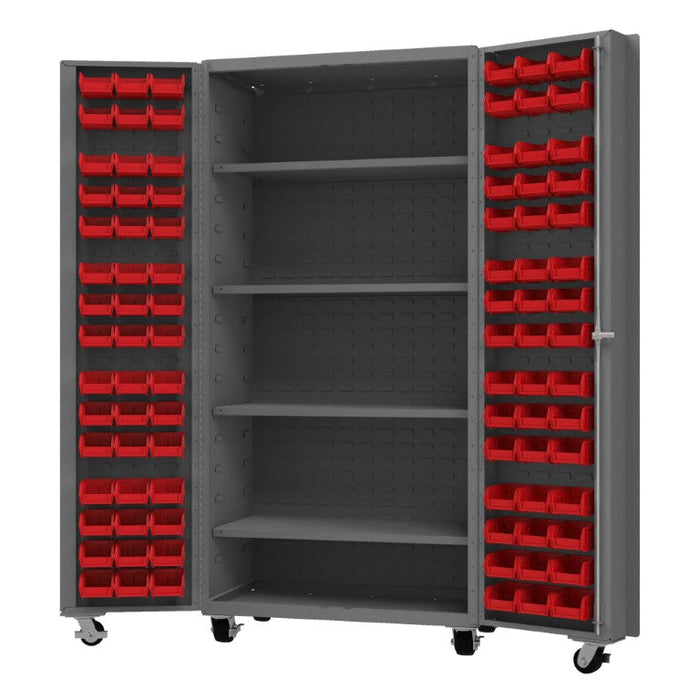 DCM36-BDLP-96-4S-1795 Mobile Cabinet, 96 Bins, 4 shelves