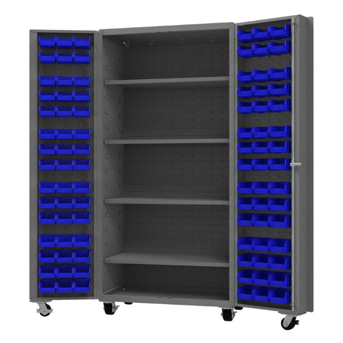 DCM36-BDLP-96-4S-5295 Mobile Cabinet, 96 Bins, 4 shelves