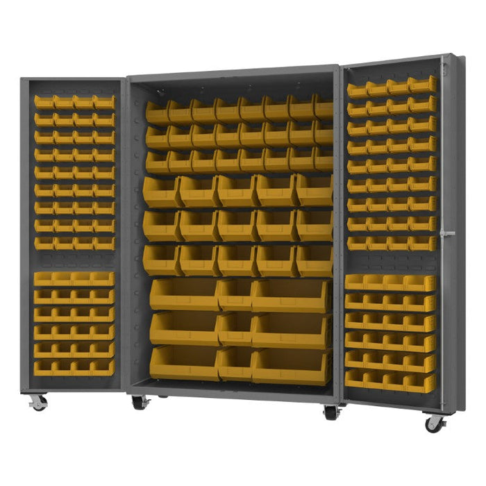 DCM48-BDLP-168-95 Mobile Bin Cabinet, 168 Bins