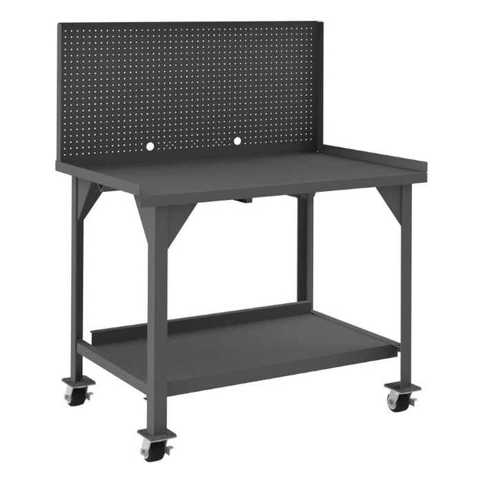 DWBM-3048-BE-PB-95 Mobile Workbench, Pegboard, 48 x 30