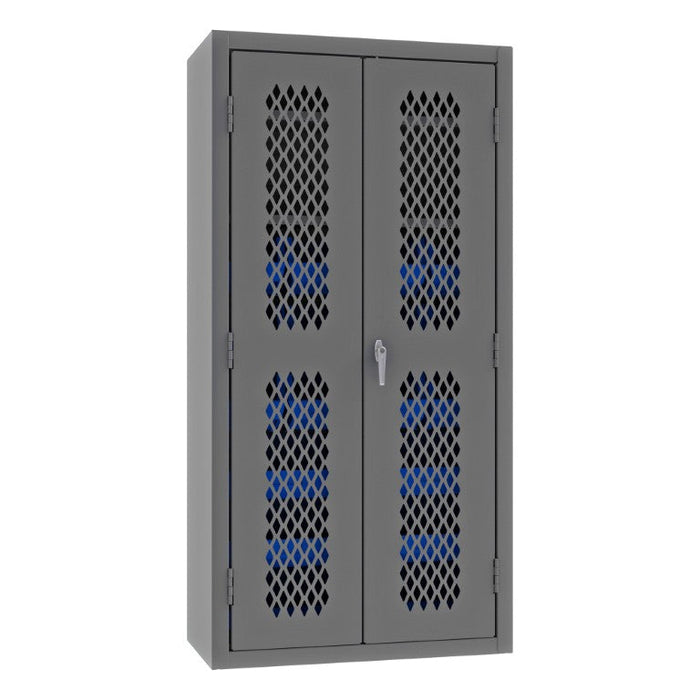 EMDC-361872-18B-2S-5295 Ventilated Cabinet, 2 Shelves, 18 Bins