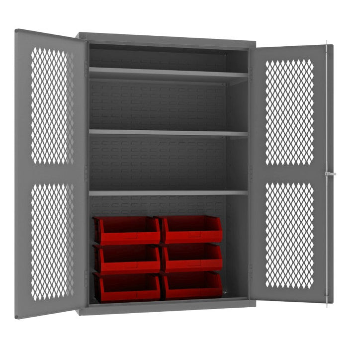 EMDC-482472-6B-3S-1795 Ventilated Cabinet, 3 Shelves, 6 Bins