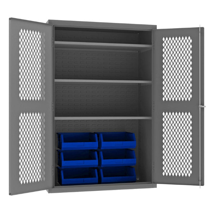 EMDC-482472-6B-3S-5295 Ventilated Cabinet, 3 Shelves, 6 Bins
