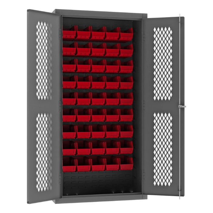 EMDC361845B1795 Ventilated Cabinet, 45 Red Bins