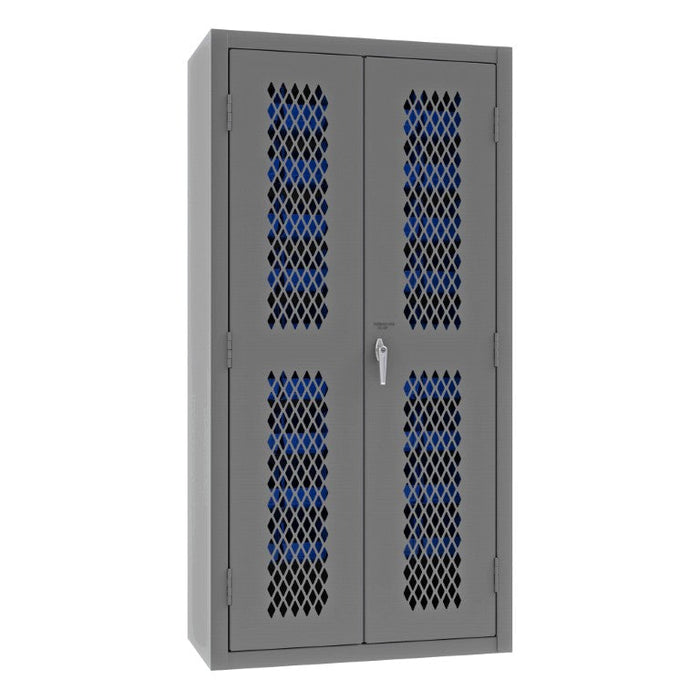 EMDC361845B5295 Ventilated Cabinet, 45 Blue Bins