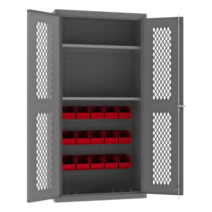 EMDC36242S15B1795 Ventilated Cabinet, 2 Shelves, 15 Bins