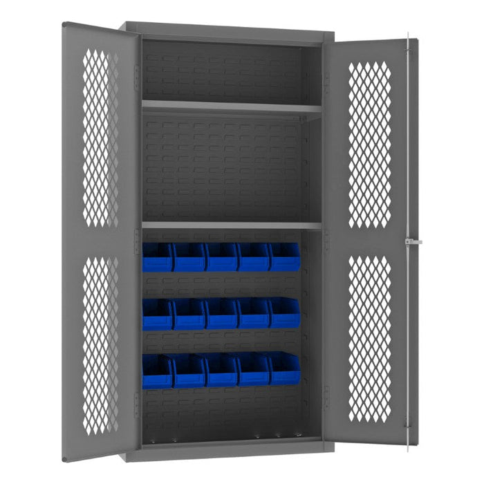 EMDC36242S15B5295 Ventilated Cabinet, 2 Shelves, 15 Bins