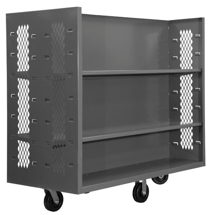 EX-3048-2SC-6PH-95 2 Sided Mesh Stock Truck, 3 Shelves