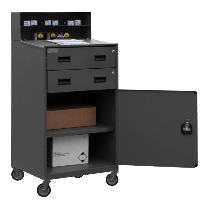 FED-2023-95 Mobile Shop Desk, 1 Shelf, 2 Drawers