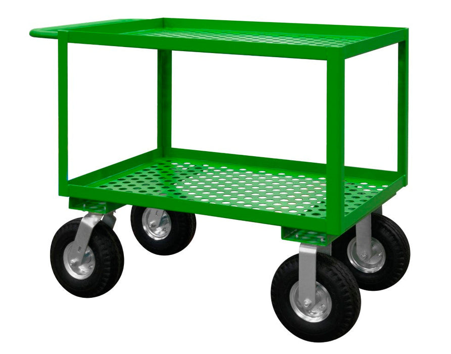 GC-2448-2-10PN-83T Garden Cart, 2 Perforated Shelves