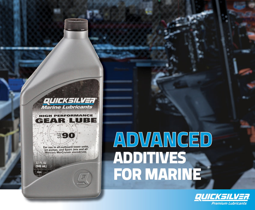 Quicksilver 8M0222065 SAE 90 High Performance Gear Lube, 32 oz.