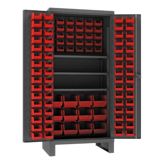HDC36-108-3S1795 Cabinet, 3 Shelves, 108 Red Bins