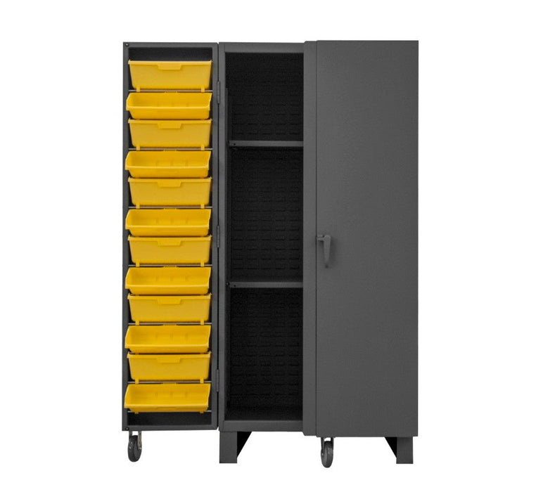 HDC36-24DC24TB2S95 Cabinet, 2 Shelves, 12 Yellow Bins