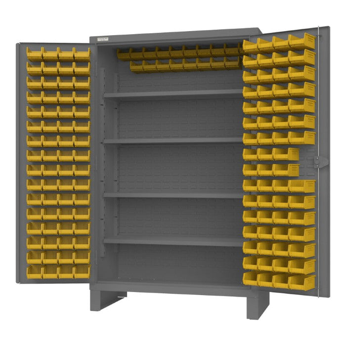 HDC48-144B-4S95 Cabinet, 4 Shelves, 144 Yellow Bins