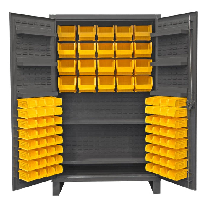 HDC48-84-2S6D95 Cabinet, 2 Shelves, 84 Yellow Bins