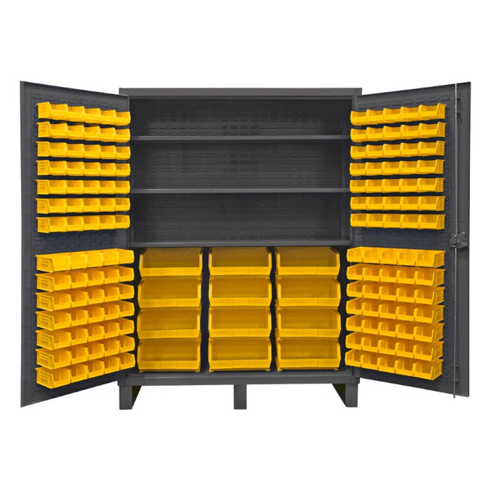 HDC60-156-3S95 Cabinet, 3 Shelves, 156 Yellow Bins